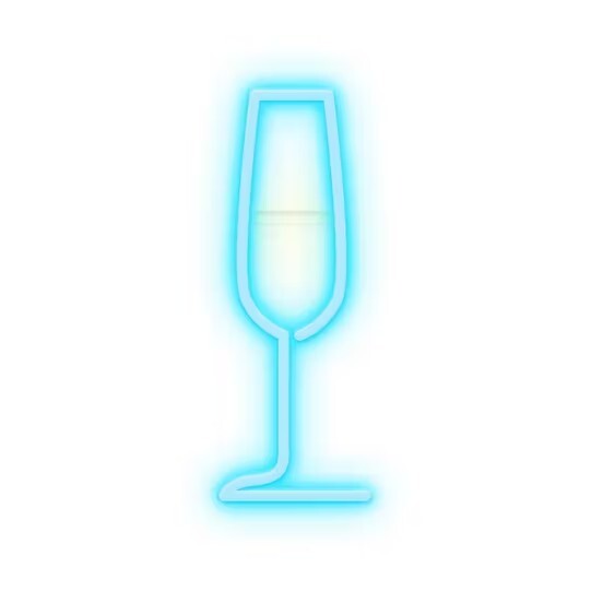 Champagne Glass Neon Light