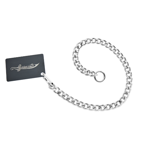 Sabrage Card Silver Chain - black card