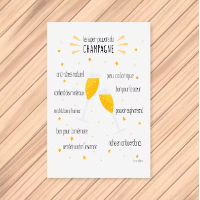 Super Champagne Postcard