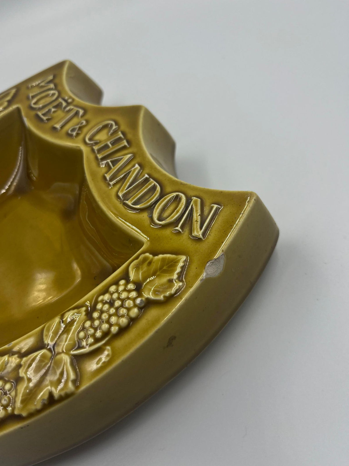 Vintage Dom Perignon Cigar Ashtray yellow