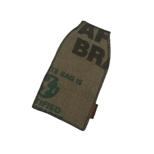 Bottle cover for blindtastings coffee bag material