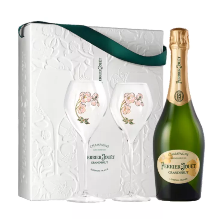 Perrier-Jouët Grand Brut with 2 glasses